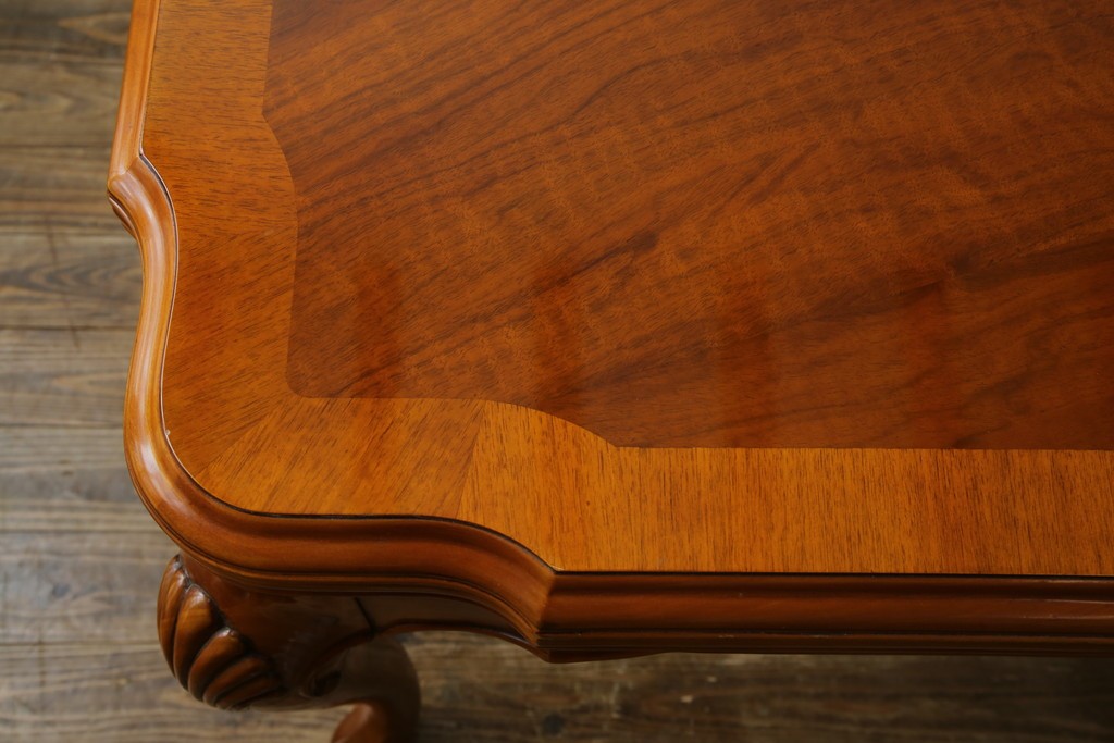 中古　美品　最高級アメリカ家具ブランド　JOHN WIDDICOMB(ジョン ウィディコム)　マホガニー材　保護天板・テーブルパッド付き　格式高い空間を演出する大型ダイニングテーブル　定価約120万円　(R-081156)