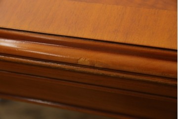 中古　美品　最高級アメリカ家具ブランド　JOHN WIDDICOMB(ジョン ウィディコム)　マホガニー材　保護天板・テーブルパッド付き　格式高い空間を演出する大型ダイニングテーブル　定価約120万円　(R-081156)