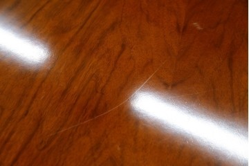 中古　美品　最高級アメリカ家具ブランド　JOHN WIDDICOMB(ジョン ウィディコム)　マホガニー材　保護天板・テーブルパッド付き　格式高い空間を演出する大型ダイニングテーブル　定価約120万円　(R-081156)