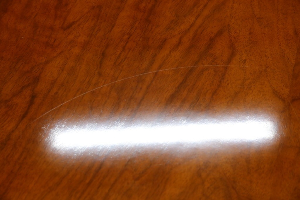 中古　美品　最高級アメリカ家具ブランド　JOHN WIDDICOMB(ジョン ウィディコム)　マホガニー材　保護天板・テーブルパッド付き　格式高い空間を演出する大型ダイニングテーブル　定価約120万円　(R-081156)