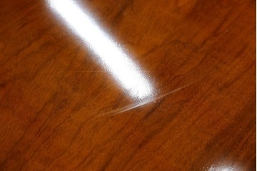 中古　美品　最高級アメリカ家具ブランド　JOHN WIDDICOMB(ジョン ウィディコム)　マホガニー材　保護天板・テーブルパッド付き　格式高い空間を演出する大型ダイニングテーブル　定価約120万円　(R-081156)