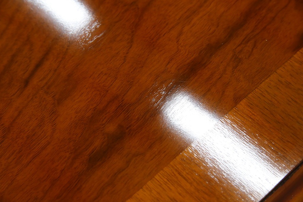 中古　美品　最高級アメリカ家具ブランド　JOHN WIDDICOMB(ジョン ウィディコム)　マホガニー材　保護天板・テーブルパッド付き　格式高い空間を演出する大型ダイニングテーブル　定価約120万円　(R-081156)