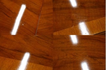 中古　美品　最高級アメリカ家具ブランド　JOHN WIDDICOMB(ジョン ウィディコム)　マホガニー材　保護天板・テーブルパッド付き　格式高い空間を演出する大型ダイニングテーブル　定価約120万円　(R-081156)