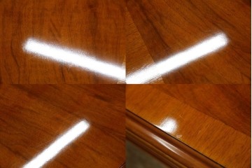 中古　美品　最高級アメリカ家具ブランド　JOHN WIDDICOMB(ジョン ウィディコム)　マホガニー材　保護天板・テーブルパッド付き　格式高い空間を演出する大型ダイニングテーブル　定価約120万円　(R-081156)