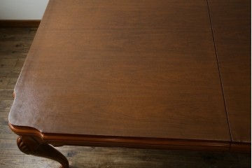 中古　美品　最高級アメリカ家具ブランド　JOHN WIDDICOMB(ジョン ウィディコム)　マホガニー材　保護天板・テーブルパッド付き　格式高い空間を演出する大型ダイニングテーブル　定価約120万円　(R-081156)