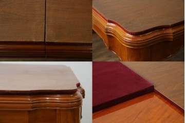 中古　美品　最高級アメリカ家具ブランド　JOHN WIDDICOMB(ジョン ウィディコム)　マホガニー材　保護天板・テーブルパッド付き　格式高い空間を演出する大型ダイニングテーブル　定価約120万円　(R-081156)