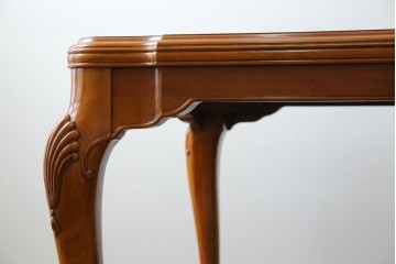 中古　美品　最高級アメリカ家具ブランド　JOHN WIDDICOMB(ジョン ウィディコム)　マホガニー材　保護天板・テーブルパッド付き　格式高い空間を演出する大型ダイニングテーブル　定価約120万円　(R-081156)