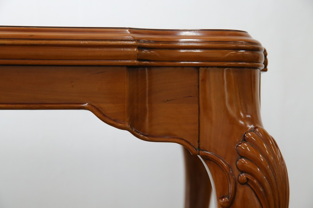 中古　美品　最高級アメリカ家具ブランド　JOHN WIDDICOMB(ジョン ウィディコム)　マホガニー材　保護天板・テーブルパッド付き　格式高い空間を演出する大型ダイニングテーブル　定価約120万円　(R-081156)