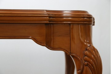 中古　美品　最高級アメリカ家具ブランド　JOHN WIDDICOMB(ジョン ウィディコム)　マホガニー材　保護天板・テーブルパッド付き　格式高い空間を演出する大型ダイニングテーブル　定価約120万円　(R-081156)