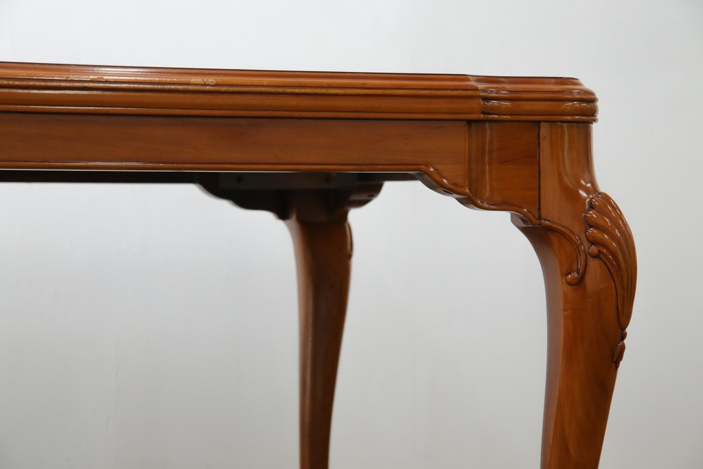 中古　美品　最高級アメリカ家具ブランド　JOHN WIDDICOMB(ジョン ウィディコム)　マホガニー材　保護天板・テーブルパッド付き　格式高い空間を演出する大型ダイニングテーブル　定価約120万円　(R-081156)