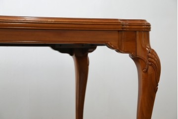 中古　美品　最高級アメリカ家具ブランド　JOHN WIDDICOMB(ジョン ウィディコム)　マホガニー材　保護天板・テーブルパッド付き　格式高い空間を演出する大型ダイニングテーブル　定価約120万円　(R-081156)