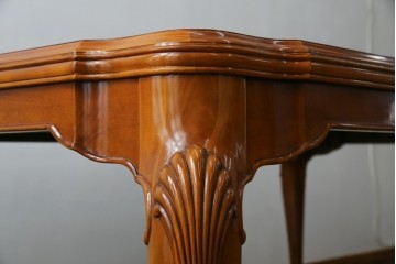 中古　美品　最高級アメリカ家具ブランド　JOHN WIDDICOMB(ジョン ウィディコム)　マホガニー材　保護天板・テーブルパッド付き　格式高い空間を演出する大型ダイニングテーブル　定価約120万円　(R-081156)