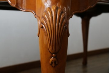 中古　美品　最高級アメリカ家具ブランド　JOHN WIDDICOMB(ジョン ウィディコム)　マホガニー材　保護天板・テーブルパッド付き　格式高い空間を演出する大型ダイニングテーブル　定価約120万円　(R-081156)