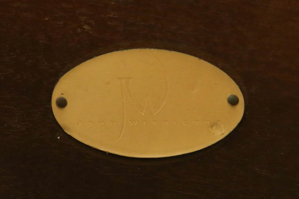中古　美品　最高級アメリカ家具ブランド　JOHN WIDDICOMB(ジョン ウィディコム)　マホガニー材　保護天板・テーブルパッド付き　格式高い空間を演出する大型ダイニングテーブル　定価約120万円　(R-081156)