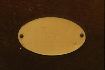 中古　美品　最高級アメリカ家具ブランド　JOHN WIDDICOMB(ジョン ウィディコム)　マホガニー材　保護天板・テーブルパッド付き　格式高い空間を演出する大型ダイニングテーブル　定価約120万円　(R-081156)