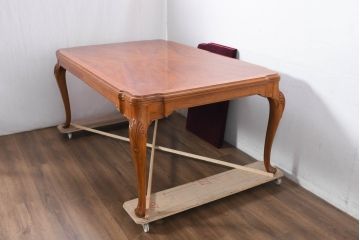 中古　美品　最高級アメリカ家具ブランド　JOHN WIDDICOMB(ジョン ウィディコム)　マホガニー材　格式高い空間を演出する大型ダイニングテーブル(4人掛け、6人掛け、食卓、天板カバー付き)(定価約120万円)(R-081156)