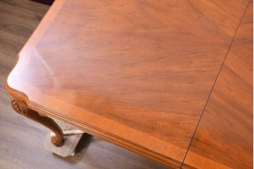 中古　美品　最高級アメリカ家具ブランド　JOHN WIDDICOMB(ジョン ウィディコム)　マホガニー材　格式高い空間を演出する大型ダイニングテーブル(4人掛け、6人掛け、食卓、天板カバー付き)(定価約120万円)(R-081156)
