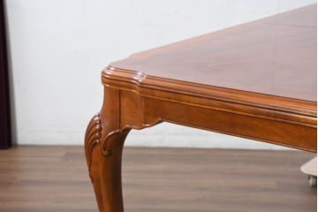中古　美品　最高級アメリカ家具ブランド　JOHN WIDDICOMB(ジョン ウィディコム)　マホガニー材　格式高い空間を演出する大型ダイニングテーブル(4人掛け、6人掛け、食卓、天板カバー付き)(定価約120万円)(R-081156)