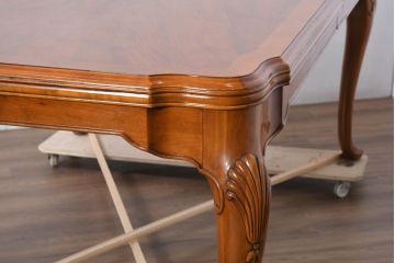 中古　美品　最高級アメリカ家具ブランド　JOHN WIDDICOMB(ジョン ウィディコム)　マホガニー材　格式高い空間を演出する大型ダイニングテーブル(4人掛け、6人掛け、食卓、天板カバー付き)(定価約120万円)(R-081156)