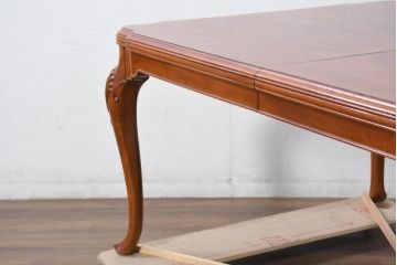 中古　美品　最高級アメリカ家具ブランド　JOHN WIDDICOMB(ジョン ウィディコム)　マホガニー材　格式高い空間を演出する大型ダイニングテーブル(4人掛け、6人掛け、食卓、天板カバー付き)(定価約120万円)(R-081156)