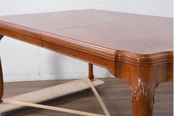 中古　美品　最高級アメリカ家具ブランド　JOHN WIDDICOMB(ジョン ウィディコム)　マホガニー材　格式高い空間を演出する大型ダイニングテーブル(4人掛け、6人掛け、食卓、天板カバー付き)(定価約120万円)(R-081156)