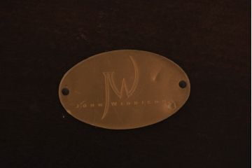 中古　美品　最高級アメリカ家具ブランド　JOHN WIDDICOMB(ジョン ウィディコム)　マホガニー材　格式高い空間を演出する大型ダイニングテーブル(4人掛け、6人掛け、食卓、天板カバー付き)(定価約120万円)(R-081156)