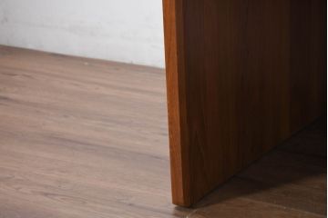 デンマークビンテージ　ディースキャン(D-SCAN)　チーク材　木のぬくもり感じるデザインが魅力的なデスクとチェアのセット(ワークデスク、片袖机、椅子、イス、在宅用、在宅ワーク用、ヴィンテージ)(R-081157)