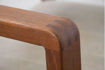デンマークビンテージ　ディースキャン(D-SCAN)　チーク材　木のぬくもり感じるデザインが魅力的なデスクとチェアのセット(ワークデスク、片袖机、椅子、イス、在宅用、在宅ワーク用、ヴィンテージ)(R-081157)