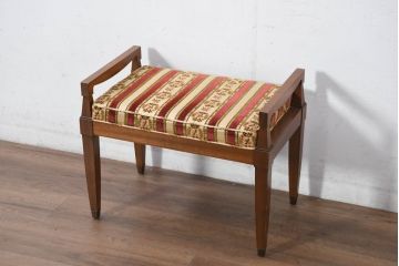 中古　美品　DREXEL HERITAGE(ドレクセルヘリテイジ)　直線的なフォルムが美しいオットマン(スツール、椅子、イス、チェア)(R-081158)