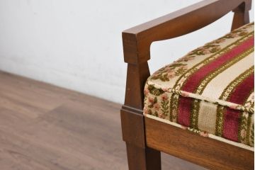 中古　美品　DREXEL HERITAGE(ドレクセルヘリテイジ)　直線的なフォルムが美しいオットマン(スツール、椅子、イス、チェア)(R-081158)