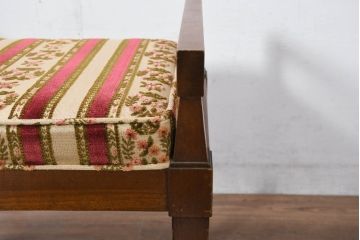 中古　美品　DREXEL HERITAGE(ドレクセルヘリテイジ)　直線的なフォルムが美しいオットマン(スツール、椅子、イス、チェア)(R-081158)