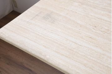 イタリアビンテージ　高級イタリア輸入家具　重厚感あふれる総大理石の大型なダイニングテーブル(4人掛け、6人掛け、食卓)(R-081159)