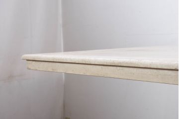 イタリアビンテージ　高級イタリア輸入家具　重厚感あふれる総大理石の大型なダイニングテーブル(4人掛け、6人掛け、食卓)(R-081159)