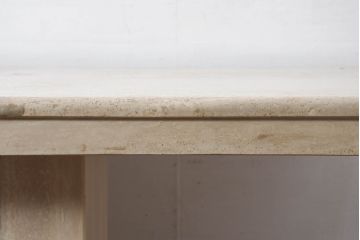 イタリアビンテージ　高級イタリア輸入家具　重厚感あふれる総大理石の大型なダイニングテーブル(4人掛け、6人掛け、食卓)(R-081159)