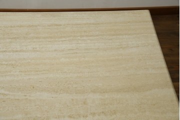 イタリアビンテージ　高級イタリア輸入家具　重厚感あふれる総大理石の大型なダイニングテーブル　(R-081159)