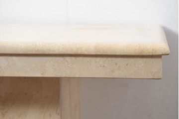 イタリアビンテージ　高級イタリア輸入家具　重厚感あふれる総大理石のコーヒーテーブル(センターテーブル、リビングテーブル、カフェテーブル)(R-081160)
