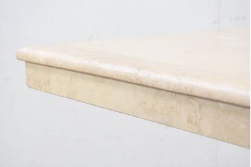 イタリアビンテージ　高級イタリア輸入家具　重厚感あふれる総大理石のコーヒーテーブル(センターテーブル、リビングテーブル、カフェテーブル)(R-081160)