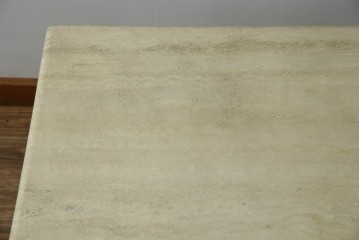 イタリアビンテージ　高級イタリア輸入家具　重厚感あふれる総大理石のコーヒーテーブル(センターテーブル、リビングテーブル、カフェテーブル)(R-081160)