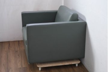 アメリカビンテージ　高級輸入家具　Knoll(ノル)　フィスターコレクション　総革の贅沢な1人掛けラウンジソファ4脚セット(レザー、一人掛け、1Pソファ、アームソファ、ヴィンテージ、ノール、バラ売り可能)(現行定価4脚で約280万円)(R-081163)