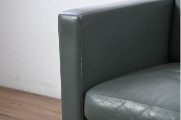 アメリカビンテージ　高級輸入家具　Knoll(ノル)　フィスターコレクション　総革の贅沢な1人掛けラウンジソファ4脚セット(レザー、一人掛け、1Pソファ、アームソファ、ヴィンテージ、ノール、バラ売り可能)(現行定価4脚で約280万円)(R-081163)