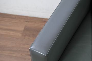 アメリカビンテージ　高級輸入家具　Knoll(ノル)　フィスターコレクション　総革の贅沢な1人掛けラウンジソファ4脚セット(レザー、一人掛け、1Pソファ、アームソファ、ヴィンテージ、ノール、バラ売り可能)(現行定価4脚で約280万円)(R-081163)