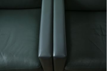 アメリカビンテージ　高級輸入家具　Knoll(ノル)　フィスターコレクション　総革の贅沢な1人掛けラウンジソファ4脚セット(レザー、一人掛け、1Pソファ、アームソファ、ヴィンテージ、ノール、バラ売り可能)(現行定価4脚で約280万円)(R-081163)
