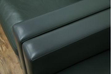 アメリカビンテージ　高級輸入家具　Knoll(ノル)　フィスターコレクション　総革の贅沢な1人掛けラウンジソファ4脚セット(レザー、一人掛け、1Pソファ、アームソファ、ヴィンテージ、ノール、バラ売り可能)(現行定価4脚で約280万円)(R-081163)