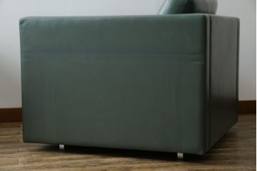 アメリカビンテージ　高級輸入家具　Knoll(ノル)　フィスターコレクション　総革の贅沢な1人掛けラウンジソファ4脚セット(レザー、一人掛け、1Pソファ、アームソファ、ヴィンテージ、ノール、バラ売り可能)(現行定価4脚で約280万円)(R-081163)