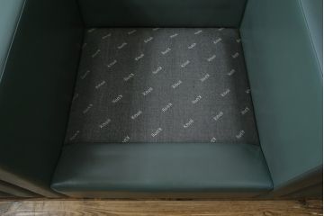 アメリカビンテージ　高級輸入家具　Knoll(ノル)　フィスターコレクション　総革の贅沢な1人掛けラウンジソファ4脚セット(レザー、一人掛け、1Pソファ、アームソファ、ヴィンテージ、ノール、バラ売り可能)(現行定価4脚で約280万円)(R-081163)