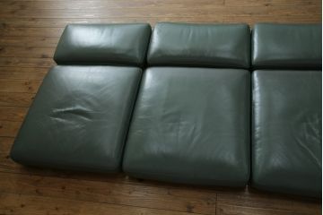 アメリカビンテージ　高級輸入家具　Knoll(ノル)　フィスターコレクション　総革の贅沢な1人掛けラウンジソファ4脚セット(レザー、一人掛け、1Pソファ、アームソファ、ヴィンテージ、ノール、バラ売り可能)(現行定価4脚で約280万円)(R-081163)
