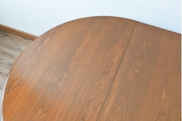 アメリカビンテージ　アメリカンカントリー　上品な装飾が魅力的なエクステンションテーブル　(R-081175)