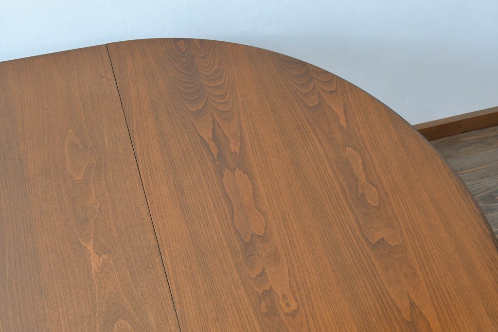 アメリカビンテージ　アメリカンカントリー　上品な装飾が魅力的なエクステンションテーブル　(R-081175)