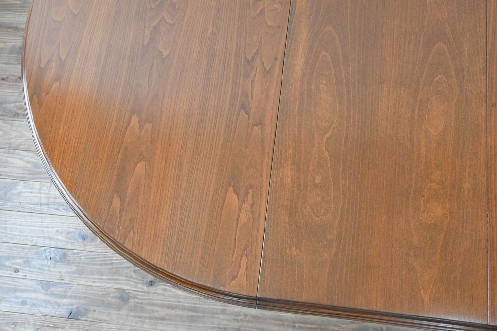 アメリカビンテージ　アメリカンカントリー　上品な装飾が魅力的なエクステンションテーブル　(R-081175)