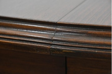 アメリカビンテージ　アメリカンカントリー　上品な装飾が魅力的なエクステンションテーブル　(R-081175)